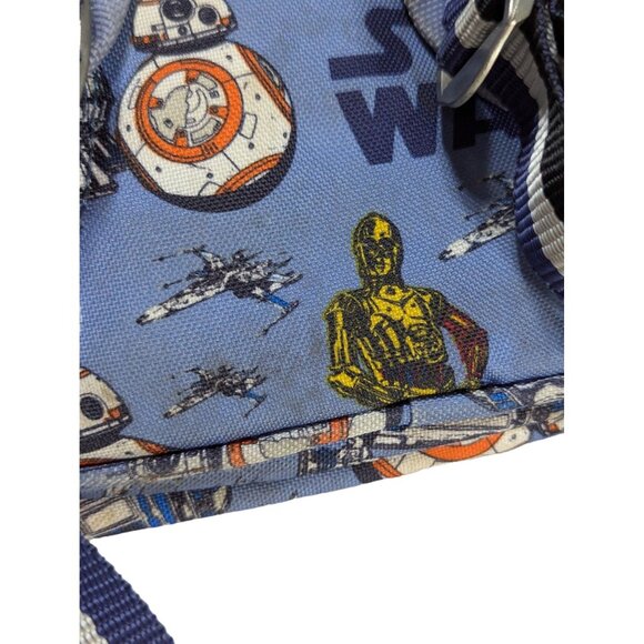 Star Wars Kids Backpack With BB-8 R2-D2 & C-3PO Print - Blue pottery Barn Kids - Picture 5 of 9